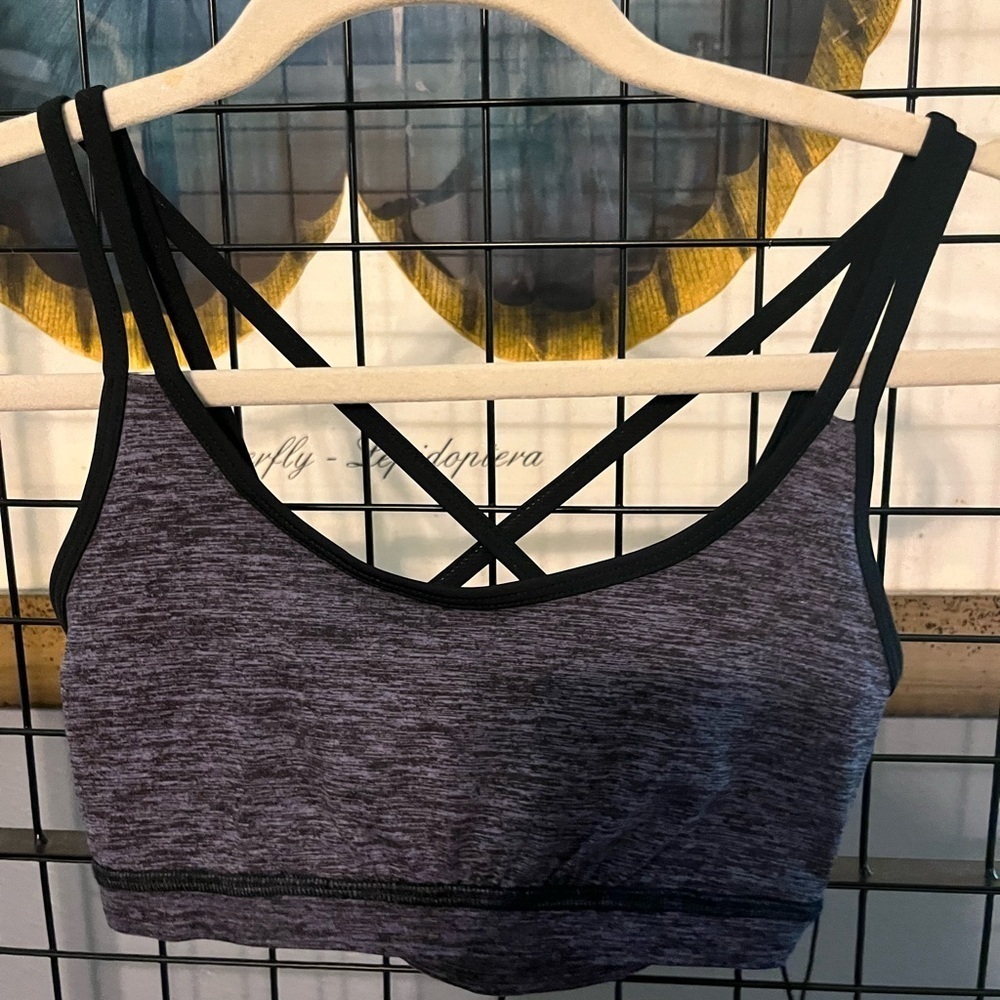 Women's Heathered Blue workout Sports top
